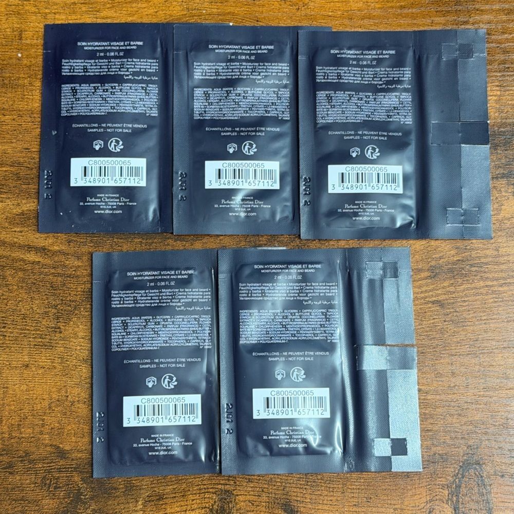 Dior Sauvage Samples Bundle 15pc | Face Cleanser, Beard Moisturizer, Car Freshie - Picture 6 of 9